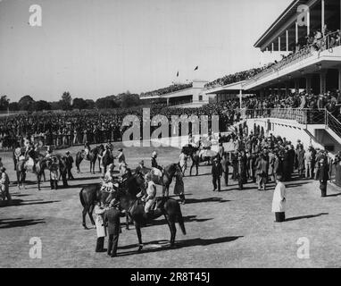 Dopo 1st gara. Luglio 8, 1952. Foto Stock