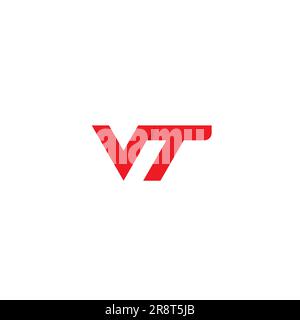 Concetto del logo VT. Logo Letter VT Illustrazione Vettoriale