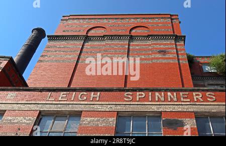 Leigh Spinners Mill, Park Ln, Leigh, Wigan, Lancashire, Inghilterra, Regno Unito, WN7 2LB - ora un centro artistico storico Foto Stock