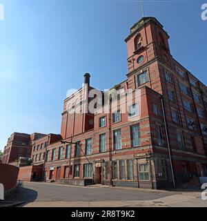 Leigh Spinners Mill, Park Ln, Leigh, Wigan, Lancashire, Inghilterra, Regno Unito, WN7 2LB - ora un centro artistico storico Foto Stock