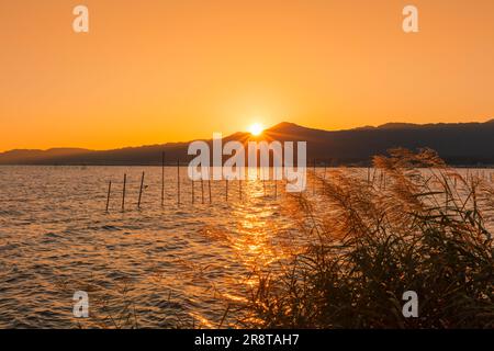 Tramonto sul Monte Foto Stock