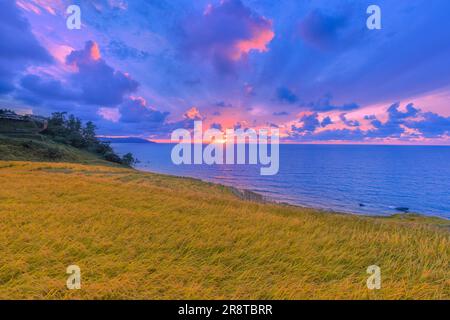 Il sole che tramonta a Shiroyonesenmaida Foto Stock