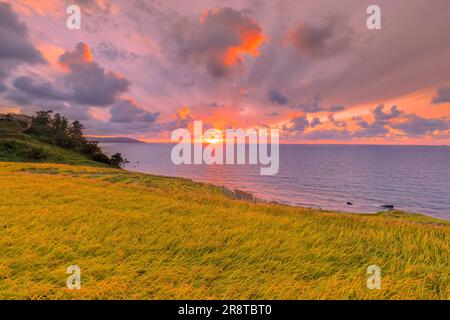 Il sole che tramonta a Shiroyonesenmaida Foto Stock