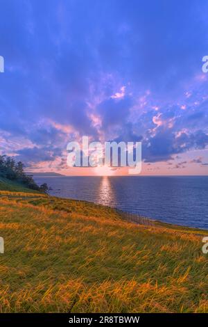 Il sole che tramonta a Shiroyonesenmaida Foto Stock