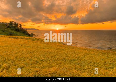 Il sole che tramonta a Shiroyonesenmaida Foto Stock