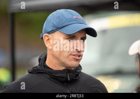 Oak Ridge, Tennessee, USA. 22 giugno 2023. USA Cycling Time Trial National Championships, Oak Ridge, Tennessee, USA. 22 giugno 2023. Brendon Quirk, CEO di USA Cycling Credit: Casey B. Gibson/Alamy Live News Foto Stock