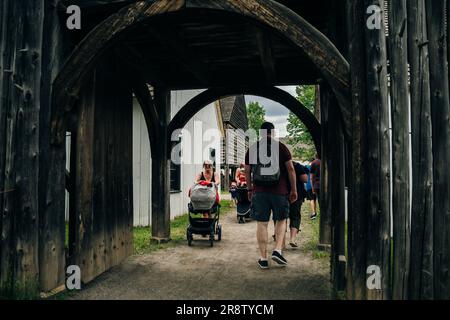 Fort William Historical Park, Thunder Bay, Ontario, Canada - set, 2022. Foto di alta qualità Foto Stock