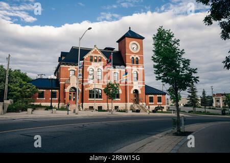 Vista di Kenora, Ontario al tramonto in estate. canada - maggio 2023. Foto di alta qualità Foto Stock