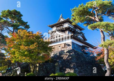 Castello di Maruoka in autunno Foto Stock