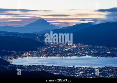 MT. Fuji dall'altopiano di Takabotchi Foto Stock