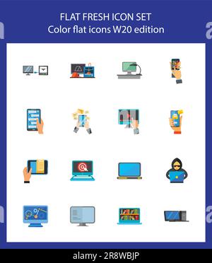 Apparecchi elettronici, computer e telefoni cellulari Illustrazione Vettoriale