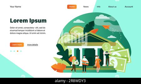 Uomini d'affari con denaro e carta di credito Illustrazione Vettoriale