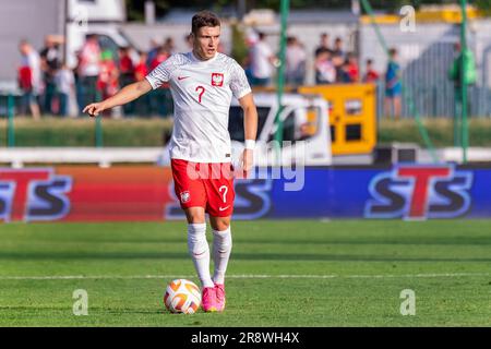 Varsavia, Polonia. 15 giugno 2023. Arkadiusz Pyrka della Polonia U21 in azione durante l'amichevole tra Polonia U21 e Finlandia U21 al Polonia Stadium. (Punteggio finale; Polonia U21 1:1 Finlandia U21) (foto di Mikolaj Barbanell/SOPA Images/Sipa USA) credito: SIPA USA/Alamy Live News Foto Stock