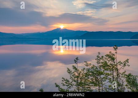 Lago Tazawako di mattina Foto Stock