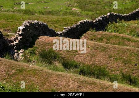 Epiacum Roman Fort - Whitley Castle vicino ad Alston Foto Stock