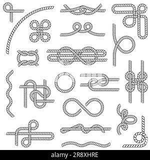 Set nodi funi Illustrazione Vettoriale