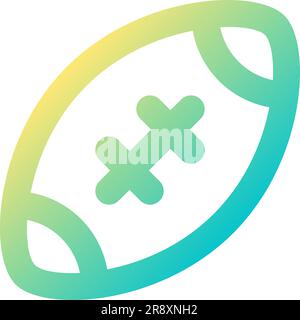 Icona dell'interfaccia utente lineare pixel Perfect Gradient per il calcio americano Illustrazione Vettoriale