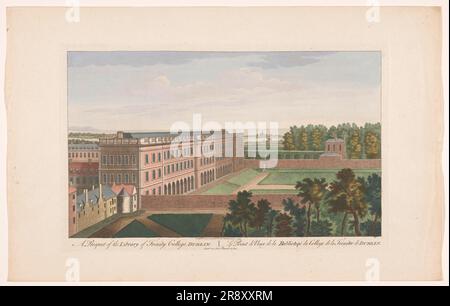 Veduta della biblioteca del Trinity College di Dublino, 1753. Foto Stock