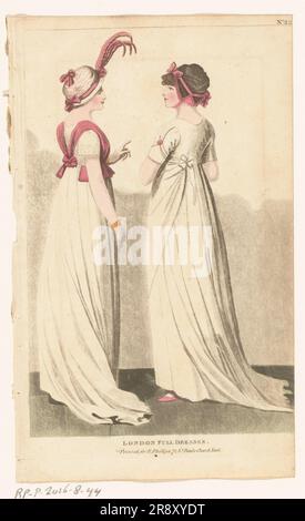 Rivista di Fashions femminili di Londra e Parigi. No. 22. London Full Dresses, 1798-1806. Foto Stock