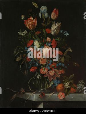 Natura morta con Flowers, 1673. Foto Stock