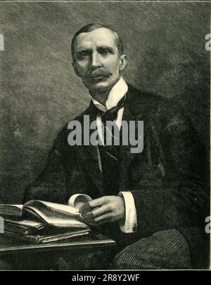 Sir George Goldie, c1900. Ritratto di George Taubman Goldie, amministratore coloniale britannico, governatore della Royal Niger Company e presidente della Royal Geographical Society. Incisione dopo una fotografia di Elliott &amp; Fry. Da "Cassell's History of England, Vol. IX". [Cassell and Company, Limited, Londra, Parigi, New York &amp; Melbourne] Foto Stock