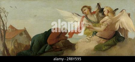 Abramo con i tre Angeli, 1750-1780. Foto Stock