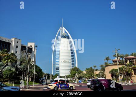 Burj al Arab Hotel, Dubai, Emirati Arabi Uniti, Medio Oriente Foto Stock