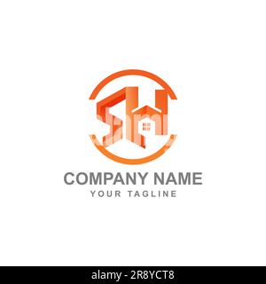 SH Letter creative Real estate Letter logo Vector.EPS 10 Illustrazione Vettoriale