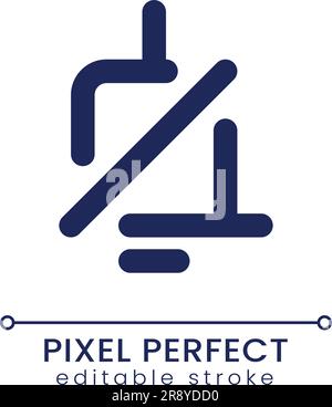 Disattiva l'icona dell'interfaccia utente pixel Perfect Linear Illustrazione Vettoriale