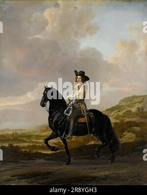 Pieter Schout a Horseback, 1660 anni. Altri titoli: Ritratto di Pieter Schout (1640-69). Foto Stock