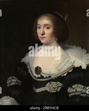 Ritratto di Amalia van Solms (1602-75), in o dopo c.1632. Altri titoli: Sophia Hedwig von Braunschweig-Wolfenb&#xfc;ttel (1592-1642). Moglie di Ernst Casimir. Copia dopo Michiel Jansz van Mierevelt. Foto Stock