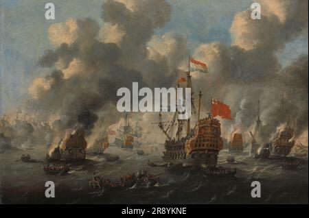 Il raid olandese sulla Medway, 1667, 1670 circa. Foto Stock