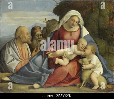 Madonna col bambino Giovanni Battista e Santi Pietro ed Antonio, 1515 circa. Foto Stock