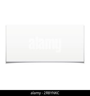 Foglio di carta bianco. Foglio di carta vettoriale realistico. Illustrazione Vettoriale