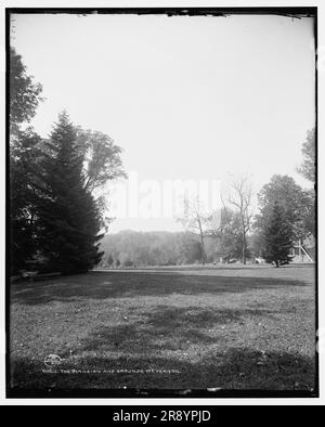 La residenza e i giardini, Mt. Vernon, c1901. Foto Stock