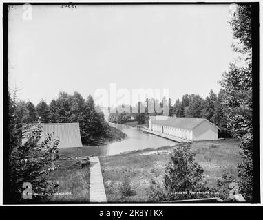 Sul vecchio fiume, Charlevoix, tra il 1890 e il 1901. Foto Stock
