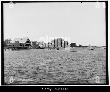 Club House, Kennebunk River, Kennebunkport, Maine, tra il 1890 e il 1901. Foto Stock