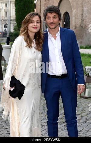 Cena di beneficenza Valeria Bilello mit Partner Tommaso Labate beim Anlaid in den Diokletiansthermen. ROM, 22.06.2023 Foto Stock