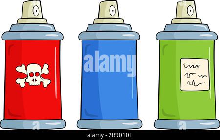 Set di bombolette spray Illustrazione Vettoriale