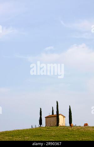 Cappella in Toscana Foto Stock