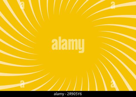 Sfondo raggi di sole, design psichedelico ondulato retro anni '60 anni '70. Divertente sfondo hippie. Modelli di sfondo vettoriale. Modello poster Circus Illustrazione Vettoriale