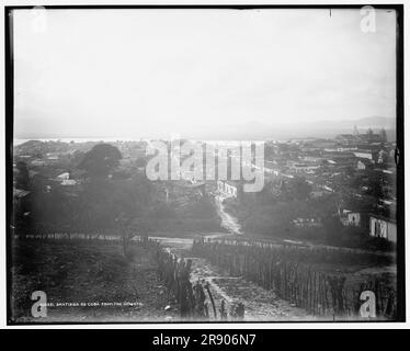 Santiago de Cuba dalle alture, c1901. Foto Stock