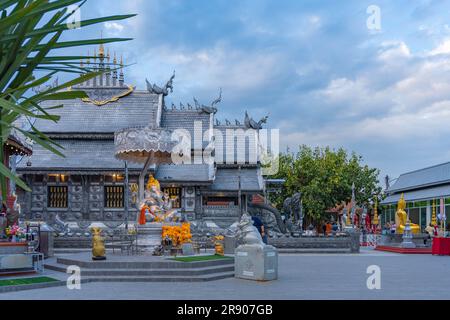 La tranquillità del Tempio d'Argento, Chiang-mai, Thailandia Foto Stock