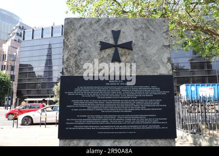 Monumento all'assedio di Malta Londra Regno Unito, giugno 2023 Foto Stock