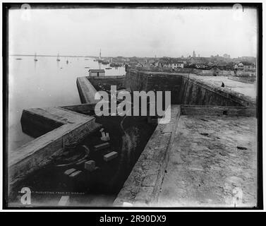 Panorama da Fort Marion, che mostra Fort, baia e città, tra il 1880 e il 1897. Foto Stock