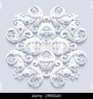 Vettore astratto ornamentale natura vintage cornice. Illustrazione Vettoriale