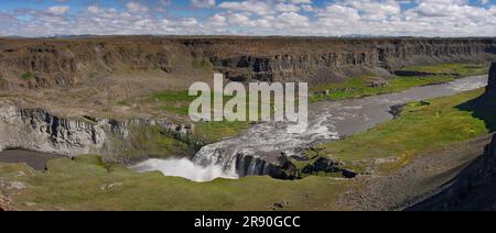 Hafragilsfoss, vicino a Dettifoss, a Jokulsa a Fjollum, Joekulsa a Fjoellum, Islanda Foto Stock