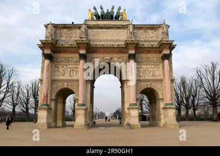 Arc de Triomphe du Carrousel, Parigi, Francia, Arc de Triomphe Foto Stock