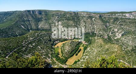 Cirque de Navacelles 'grande sito de France' Herault. Regione Occitanie. Francia. Europa Foto Stock