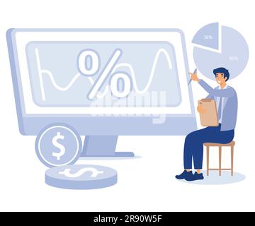 Concetto di aiuto professionale, contabilità, contratto di licenza, società di consulenza, consulente fiscale, servizio di audit, consulenza di esperti, copyright software, flat vector Illustrazione Vettoriale